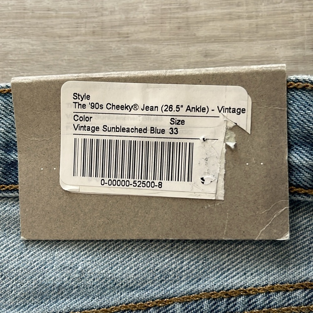 Everlane NWT The 90’s Cheeky Jeans‎ Denim High Waist Straight Women’s 33 - Picture 11 of 13